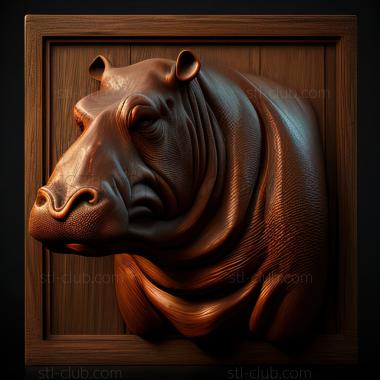 3D model st hippopotamuse (STL)